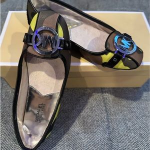 Authentic Michael Kors Fulton Faux Leather Moccasin flats